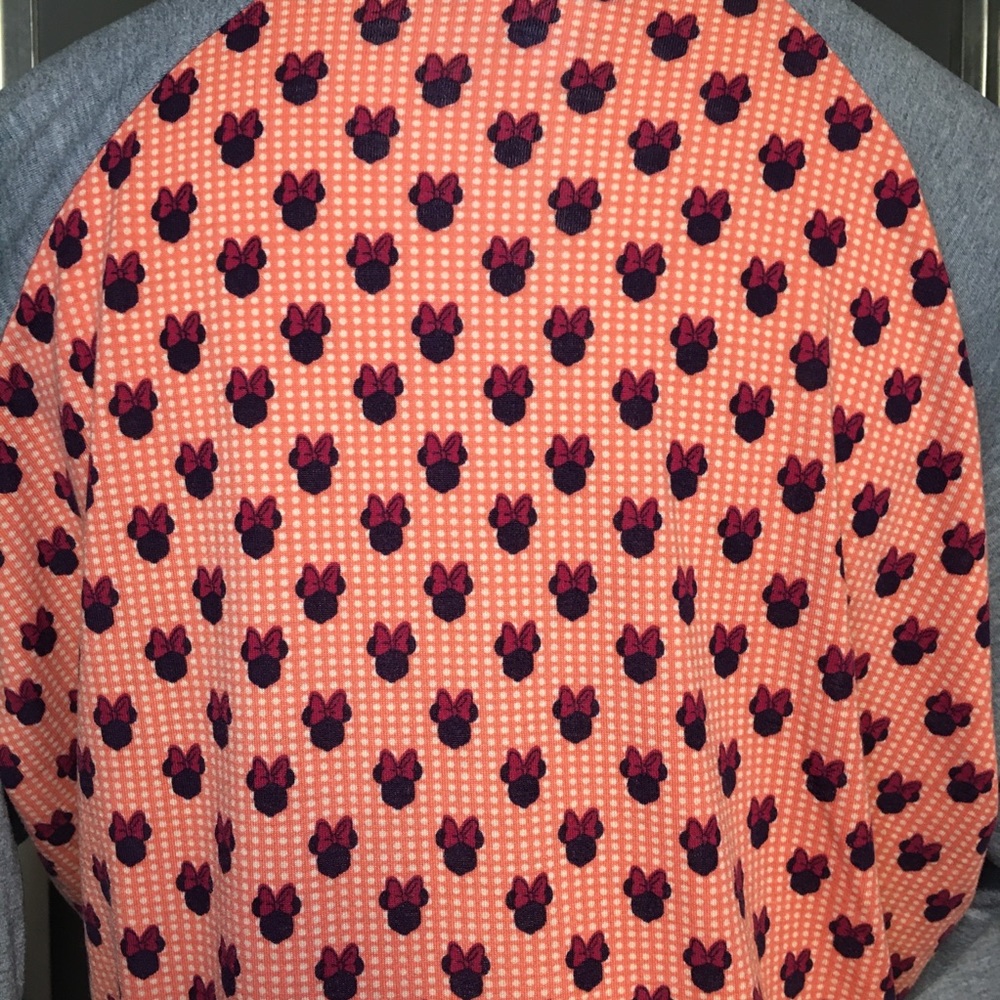LULAROE Randy Raglan Minnie Mouse Shirt, Large - Picture 5 of 8